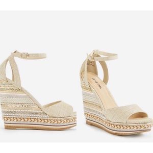 JustFab Kasabi striped wedge
